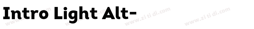 Intro Light Alt字体转换